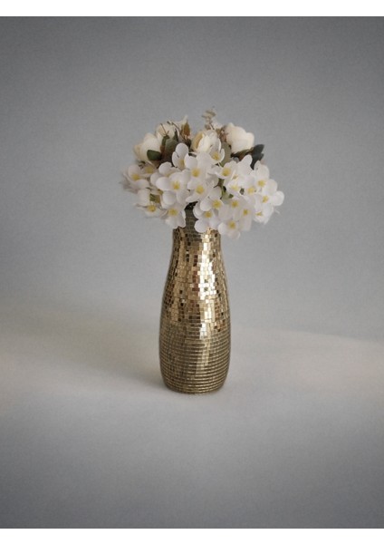 Işıltı Home Desıgn Aynalı Cam Vazo Açık Gold Orta Boy indirimleri