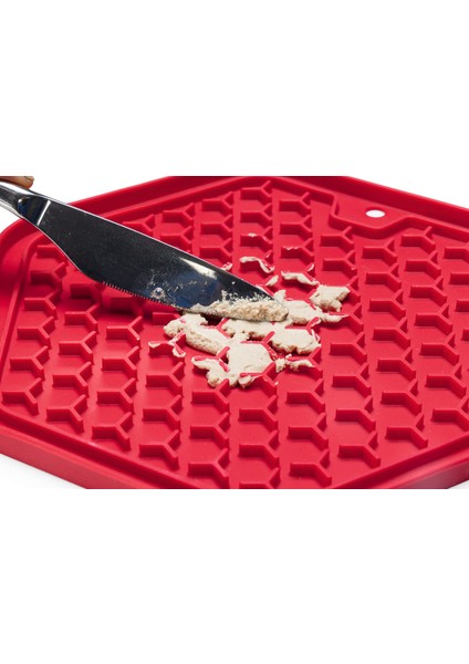 Yavru Köpek Yaş Mama Yeme Oyuncağı, Sekizgen Şeklinde, Silikon, Pembe, 23X20CM Ynsmr fırsatları