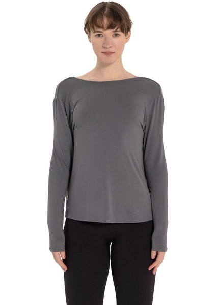 Sırt Detay Uzun Kollu Modal Yoga T-Shirt fırsatları