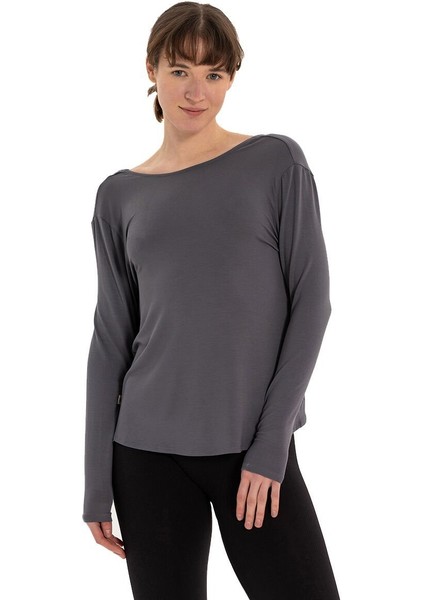 Sırt Detay Uzun Kollu Modal Yoga T-Shirt indirimleri