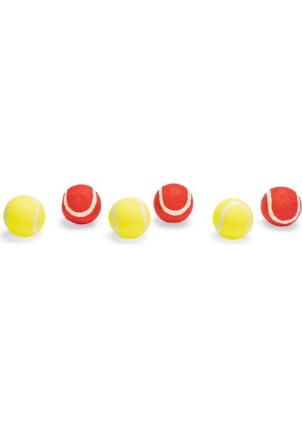 Köpek Oyuncağı, Tenis Topları, Kırmızı/sarı, 6 Adet, 6,5cm