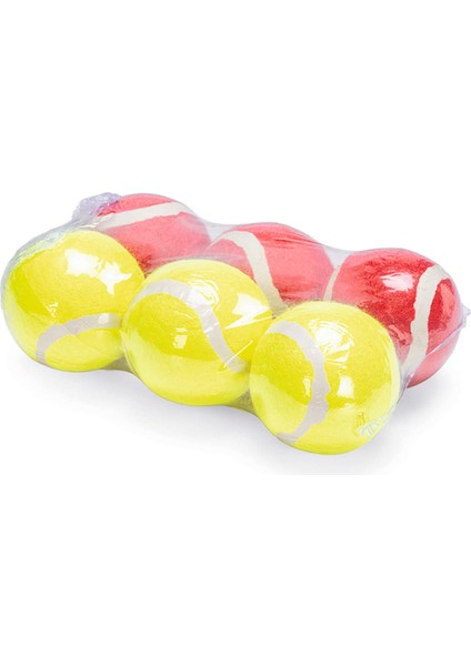 Köpek Oyuncağı, Tenis Topları, Kırmızı/sarı, 6 Adet, 6,5cm indirimleri