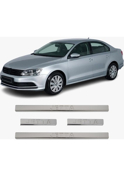 Volkswagen Jetta Uyumlu 2011 ve Üzeri Krom Kapı Eşiği 4 Parça Paslanmaz Çelik fiyatları