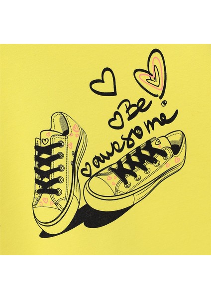 Kız Çocuk Şardonsuz Uzun Kol Ince Bisiklet Yaka Tişört - 31756 - Fıstık Yeşili fiyatları