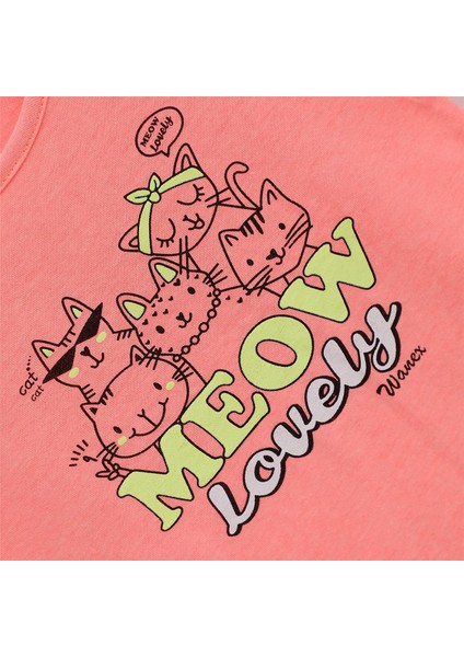 Kız Çocuk Kısa Kol Tişört - 32055 - Neon Oranj fiyatları