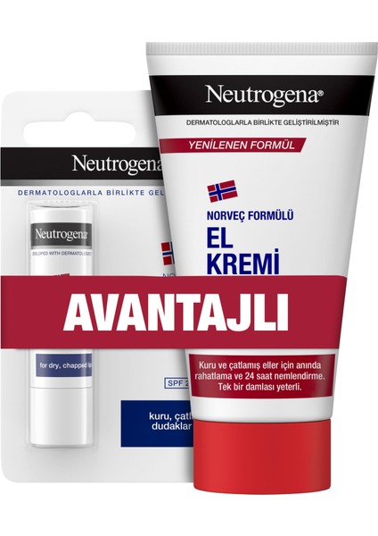 El Kremi 75 ml Parfümsüz + Dudak Nemlendirici 4,8 gr