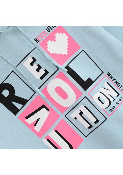 Kız Çocuk Şardonsuz Uzun Kol Ince Kapşonlu Tişört - 31868 - Mavi fiyatları