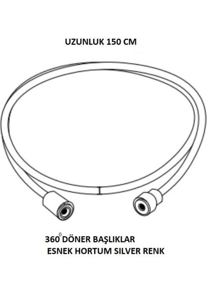 Silver Duş Spirali 150 cm fiyatları