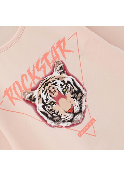 Kız Çocuk Şardonsuz Uzun Kol Ince Tişört - 31586 - Bej fiyatları