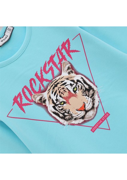 Kız Çocuk Şardonsuz Uzun Kol Ince Tişört - 31586 - Turkuaz fiyatları