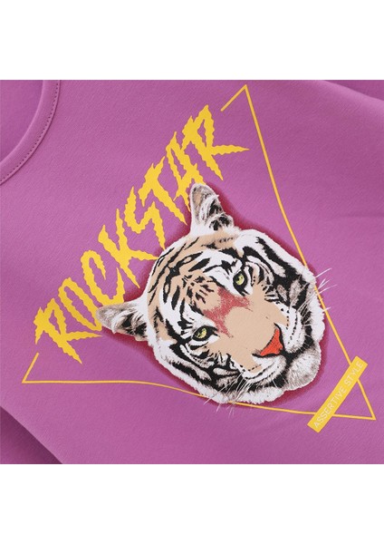 Kız Çocuk Şardonsuz Uzun Kol Ince Tişört - 31586 - Lila fiyatları