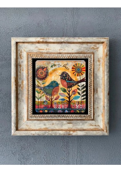 Kuşlar Duvar Tablosu 20X20CM 3 Adet Doğal Taş Duvar Dekoru fırsatları