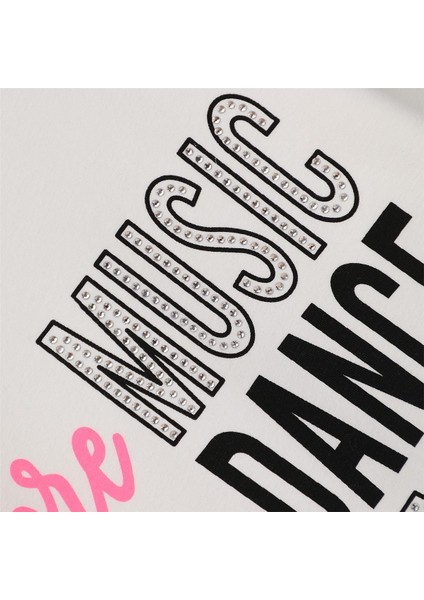 Kız Çocuk Şardonlu Uzun Kol Kalın Bisiklet Yaka Tişört - 31599 - Vanilya modelleri