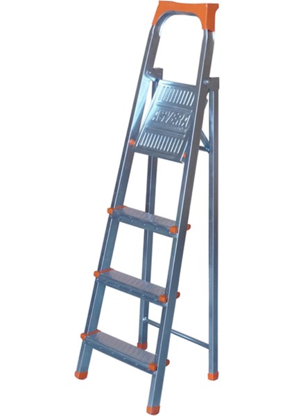 Yakut Serisi - 3+1 Basamaklı Galvanizli Profil Merdiven - Ev - Bahçe - İş Yeri İçin Dayanıklı