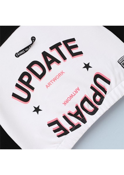 Kız Çocuk Şardonsuz Uzun Kol Ince Kapşonlu Tişört - 31837 - Beyaz - Turuncu fiyatları