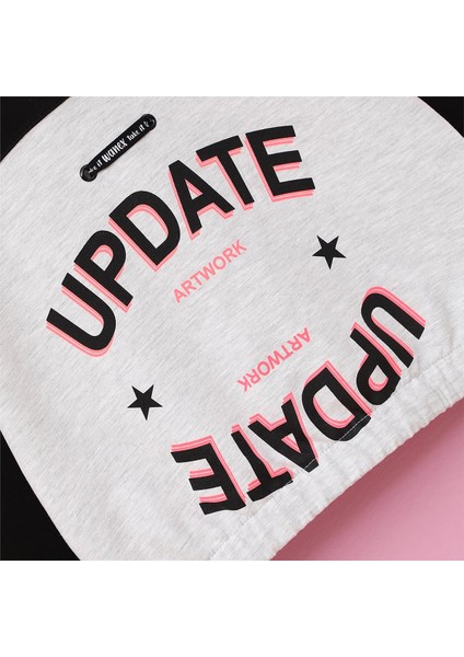 Kız Çocuk Şardonsuz Uzun Kol Ince Kapşonlu Tişört - 31837 - Siyah Melanj fiyatları