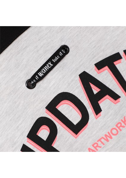 Kız Çocuk Şardonsuz Uzun Kol Ince Kapşonlu Tişört - 31837 - Siyah Melanj fırsatları