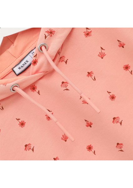 Kız Çocuk Şardonsuz Uzun Kol Ince Kapşonlu Tişört - 31860 - Somon fiyatları