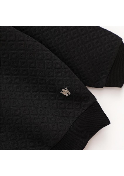 Kız Çocuk Şardonsuz Uzun Kol Ince Bisiklet Yaka Tişört - 31947 - Siyah fiyatları