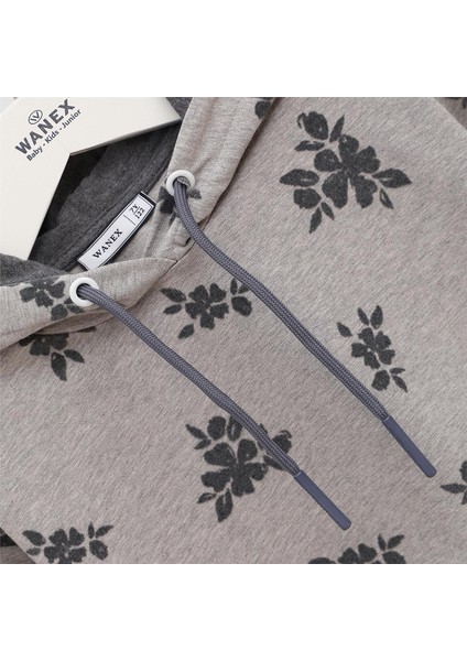 Kız Çocuk Şardonsuz Uzun Kol Ince Kapşonlu Tişört - 31964 - Melanj fiyatları