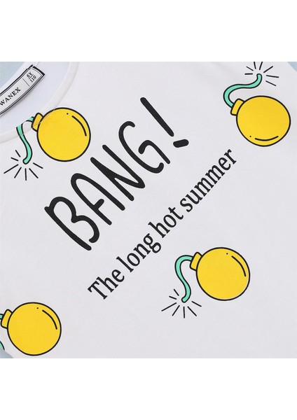 Kız Çocuk Sıfır Kol Bisiklet Yaka Tişört - 32158 - Beyaz fiyatları