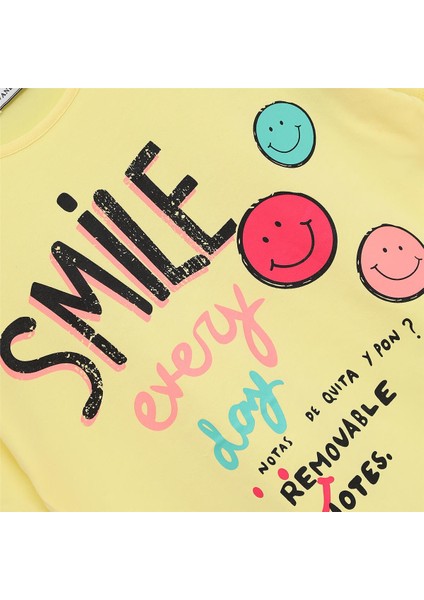 Kız Çocuk O Yaka Kısa Kol Yazlık Tişört - (7 Yaş-12 Yaş) - 32217 - Sarı fiyatları