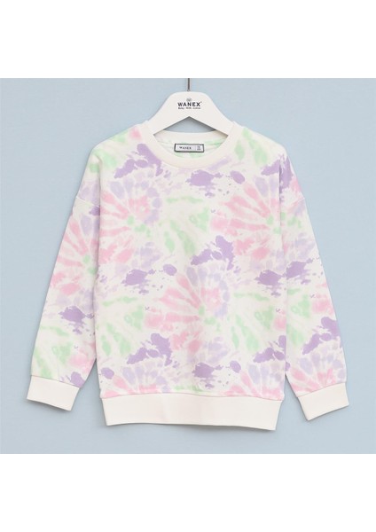 Kız Çocuk Uzun Kol Ince Bisiklet Yaka Tişört - 32321 - Desenli