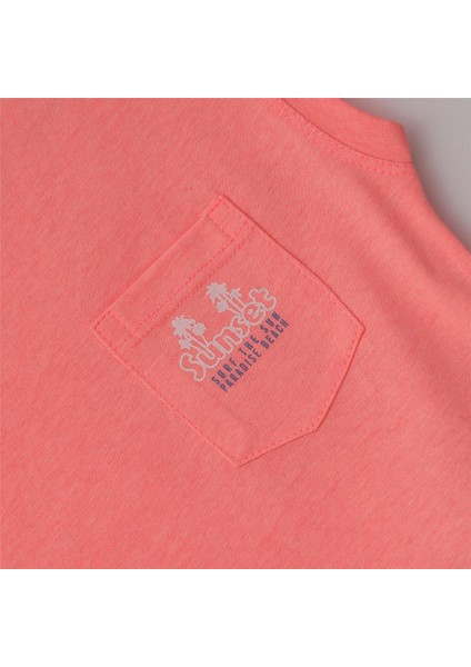 Kız Çocuk Sıfır Kol Bisiklet Yaka Tişört - 32319 - Neon Pembe fiyatları