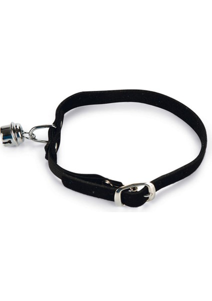 Kedi Boyun Tasması, Süet, Siyah, 24-29CM Ynsmr