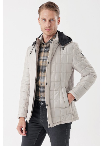 Kapüşonlu Astarlı Slim Fit Dar Kesim Casual Mont 1007235158