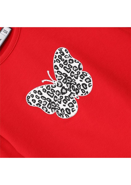 Kız Çocuk Uzun Kol Ince Kışlık Tişört - (2 Yaş-7 Yaş) - 32454 - Kırmızı fiyatları