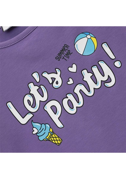 Kız Çocuk Süprem Kısa Kol Tişört - SP240205 - Lila fiyatları