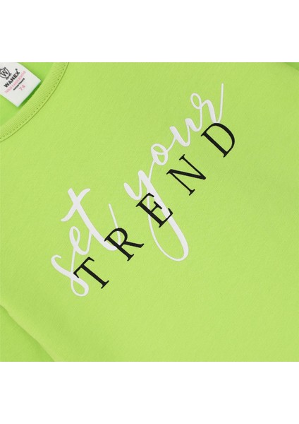 Kız Çocuk Uzun Kol Ince Bisiklet Yaka Tişört - 32290 - Elma Yeşili fiyatları