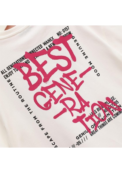 Kız Çocuk Kısa Kol Yazlık Tişört - (8 Yaş-13 Yaş) - FS240207 - Vanilya modelleri