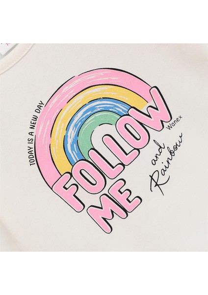 Kız Çocuk Uzun Kol Ince Bisiklet Yaka Tişört - 32208 - Vanilya fiyatları