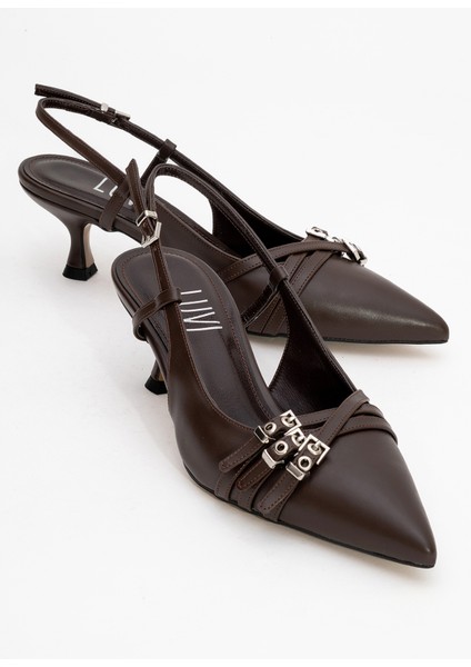 Woss Bordo Rugan Kemer Detaylı Kadın Topuklu Ayakkabı