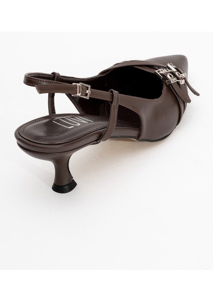 Woss Bordo Rugan Kemer Detaylı Kadın Topuklu Ayakkabı indirimleri