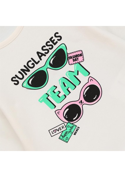 Kız Çocuk Uzun Kol Ince Bisiklet Yaka Tişört - 32205 - Vanilya fiyatları