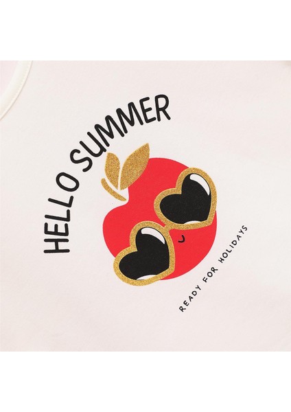 Kız Çocuk Kısa Kol Tişört - 32420 - Vanilya fiyatları