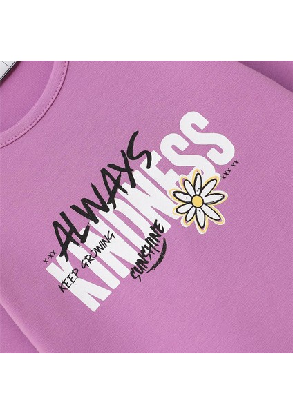 Kız Çocuk Uzun Kol Ince Tişört - 32448 - Lila fiyatları