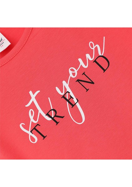 Kız Çocuk Uzun Kol Ince Bisiklet Yaka Tişört - 32290 - Somon fiyatları