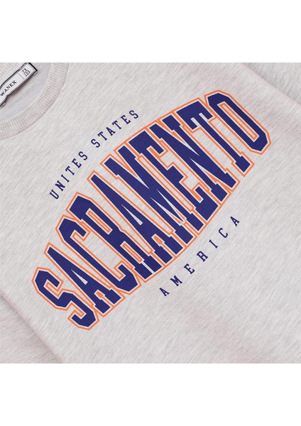 Kız Çocuk Uzun Kol Ince Bisiklet Yaka Tişört - 32252 - Melanj fiyatları