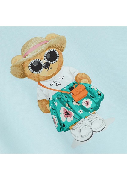 Kız Çocuk Uzun Kol Ince Bisiklet Yaka Tişört - 32302 - Mint Yeşili fırsatları