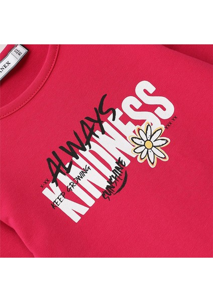 Kız Çocuk Uzun Kol Ince Tişört - 32448 - Fuşya fiyatları