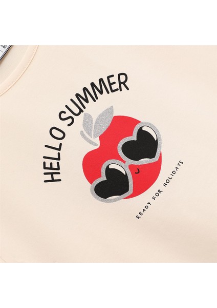 Kız Çocuk Kısa Kol Tişört - 32420 - Pudra fiyatları