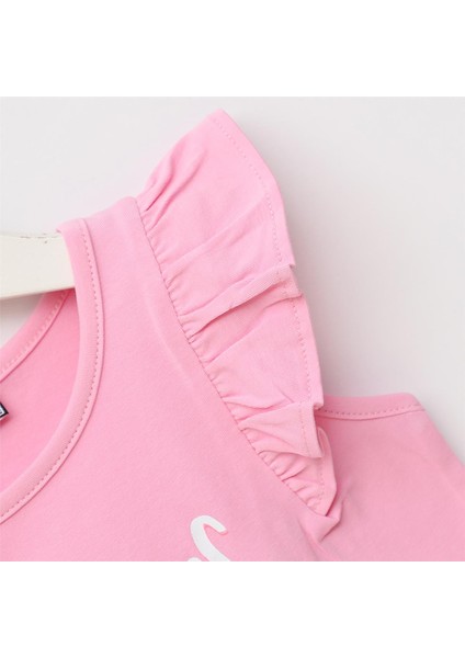 Kız Çocuk Kısa Kol Tişört - 32422 - Pembe modelleri
