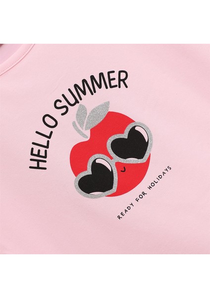 Kız Çocuk Kısa Kol Tişört - 32420 - Pembe fiyatları