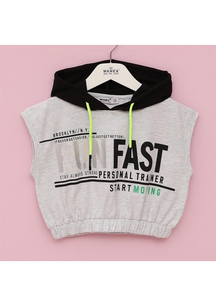 Kız Çocuk Sıfır Kol Tişört - 32566 - Melanj