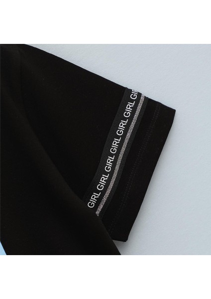 Kız Çocuk Kısa Kol Tişört - 32563 - Siyah modelleri