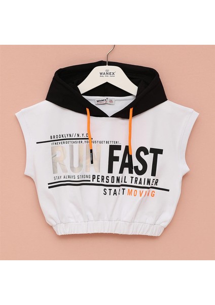 Kız Çocuk Sıfır Kol Tişört - 32566 - Beyaz